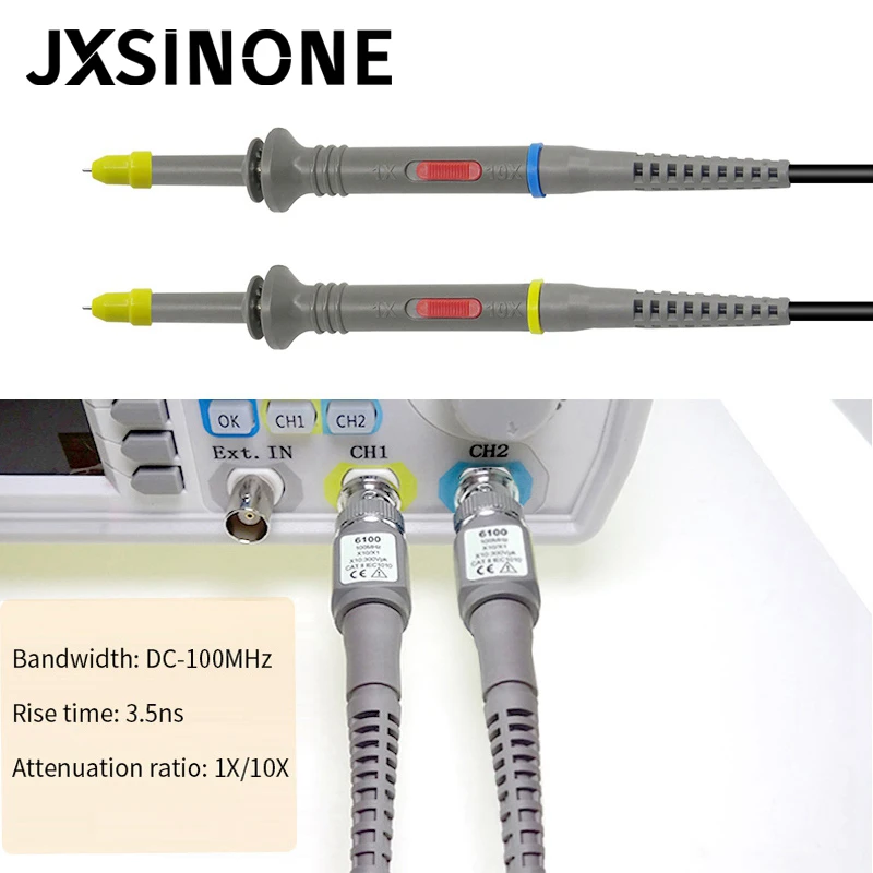 Пробный набор для осциллографа JXSINONE P6100 DC-100MHz 100 МГц X1/X10 | Инструменты