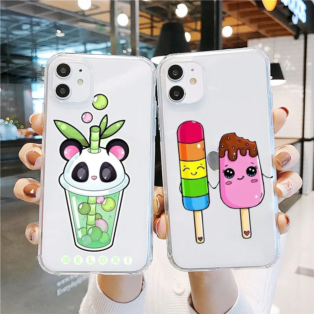 Чехол для телефона с рисунком мороженого холодного напитка iPhone 11 pro max X XS Max XR 8 plus 6