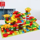 Детская игрушка DIY Конструкция сумасшедшая конструкция мраморный гоночный шарик трек строительный блок Обучающие игрушки 3d лабиринт шариковые блоки