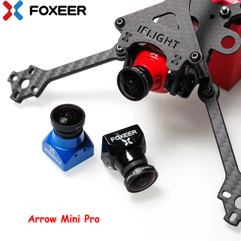 Foxeer Arrow Mini Pro 1 8 мм/2 5 мм 650TVL WDR FPV камера Встроенный OSD с кронштейном NTSC/PAL для Racing
