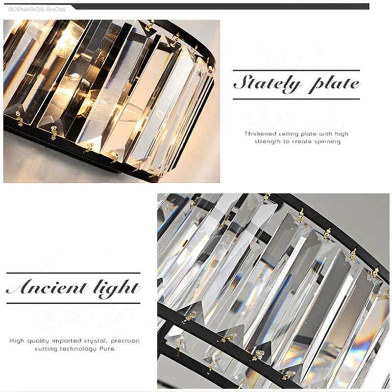 Современный хрустальный настенный светильник в европейском стиле для гостиной