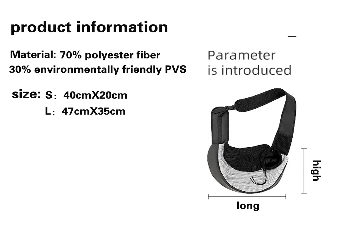 

One-shoulder travel backpack outdoor pet small dog bag pet dog front bag mesh backpack head pet supplies