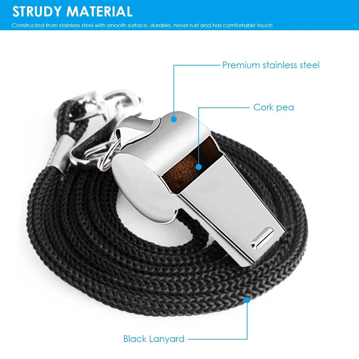 6 шт. свистки из нержавеющей стали для экстренного спасения | Спорт и развлечения