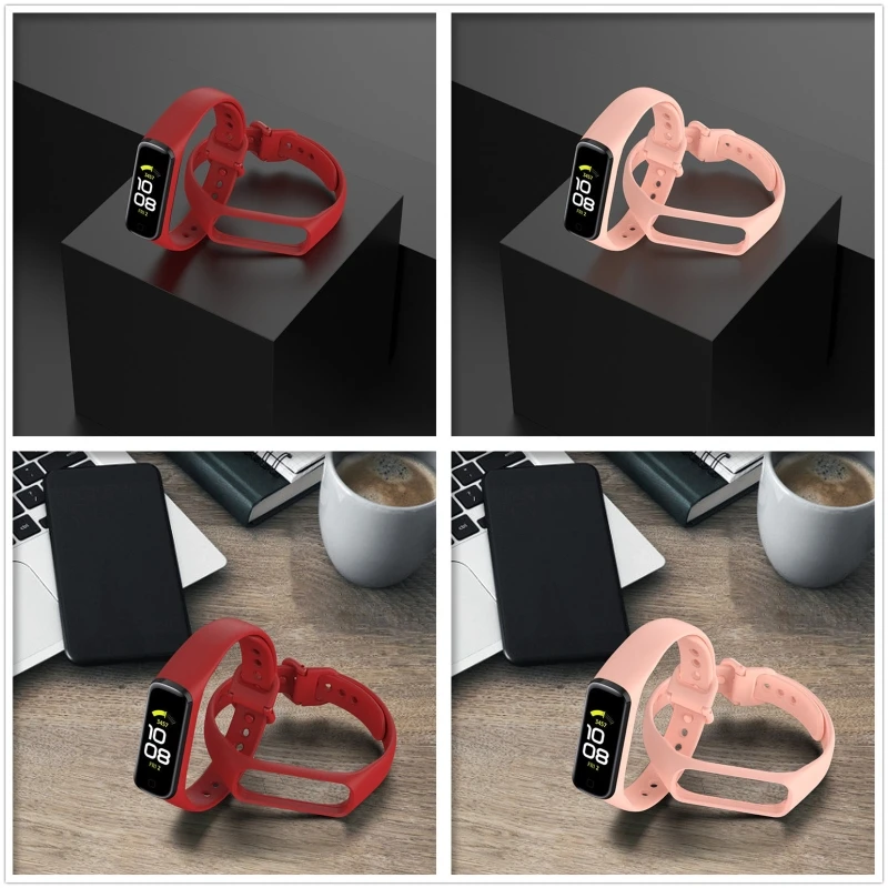 

Silicone Strap For -Samsung -Galaxy Fit2 R220 Smart Bracelet Replacement Sport Watchband Wristband Accessories Belt