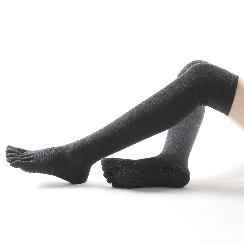 

Pure Cotton Thermal Long Tube Over knee Socks Five-toed Yoga Socks Non-slip Sports Socks Sexy Stockings Socks Toe Socks Pilates