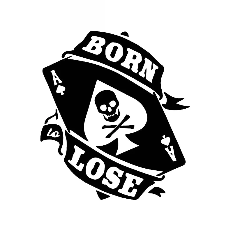 

Personality Stylish Car Poker Pattern Sticker Decal Car Motorcycle Sticker Vinyl PVC Motorcycle Car Decal Sticker, Black/white