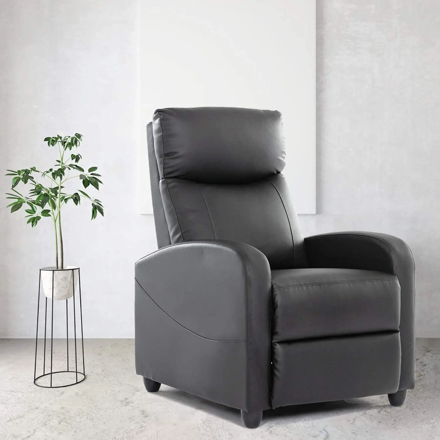 

Single Sofa Home Theater Seating Reading Watching TV Modern 160Â° Reclining Chair Padded Seat Backrest