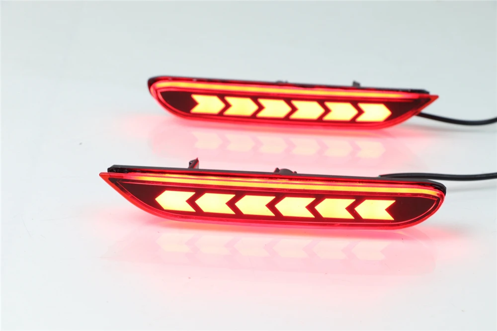 1 пара многофункциональный автомобильный Светодиодный отражатель задний