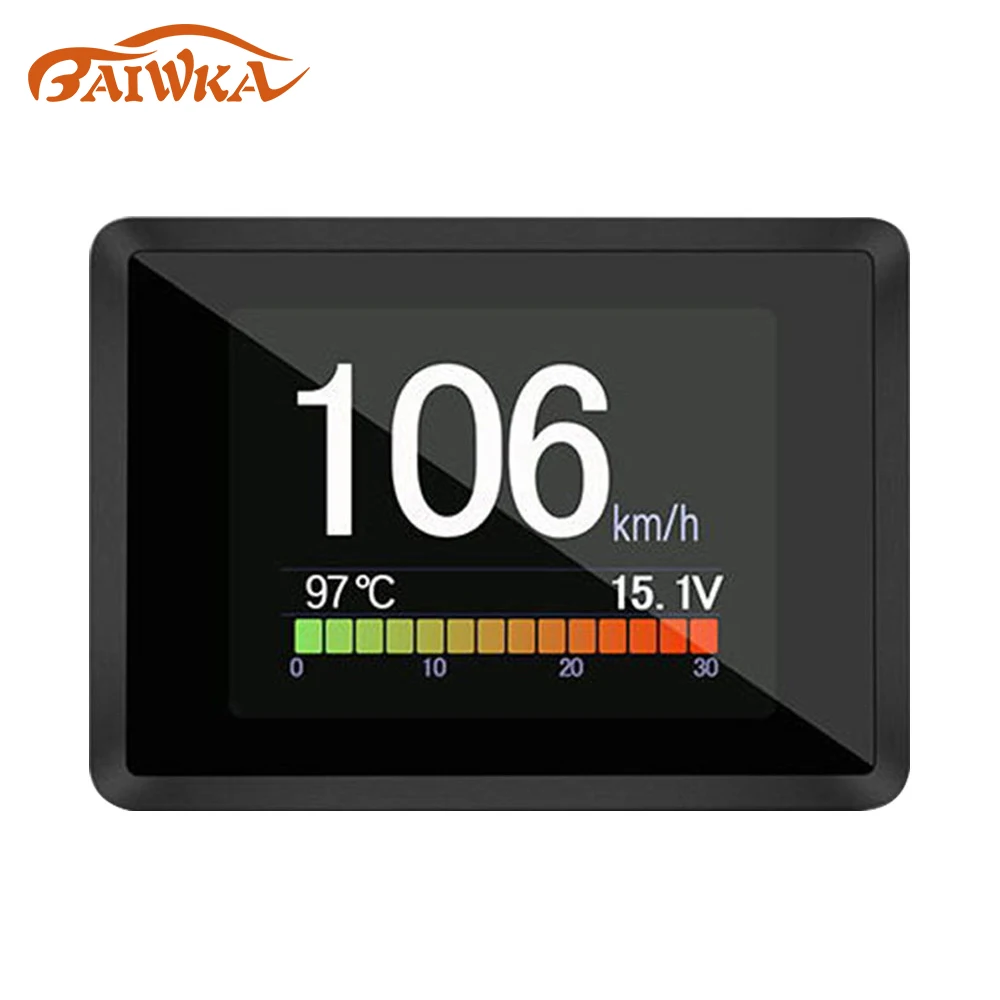 

Car HUD Head Up Display OBD Overspeed Security Alarm Water&Oil Temp Monitor System Digital HD Car Computer Auto Electronics