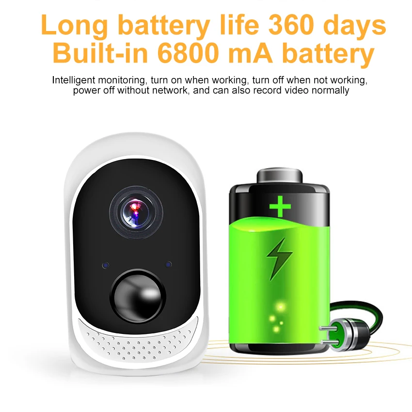 Smar Беспроводной Перезаряжаемые Батарея IP Камера с Панели солнечные открытый
