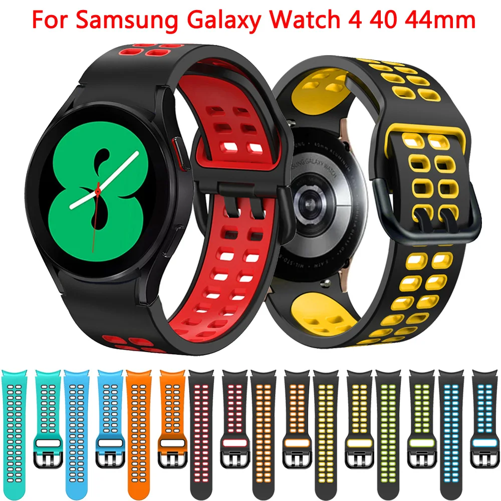 

No Gaps Silicone Official Strap For Samsung Galaxy Watch 4 40 44mm Smart Band For Samsung Galaxy Watch4 classic 42 46mm Bracelet