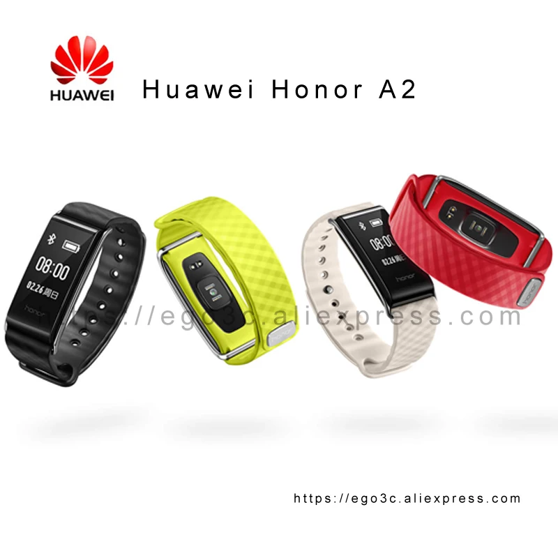 Оригинальный Huawei Honor A2 с монитором сердечного ритма браслет экраном 0 96 дюйма PMOLED