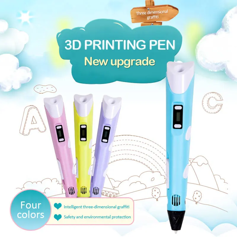 

Second Generation 3D Printing Pen LCD Display Screen Drawing Tools Painting Graffiti for Children Diy Handmade Crafts