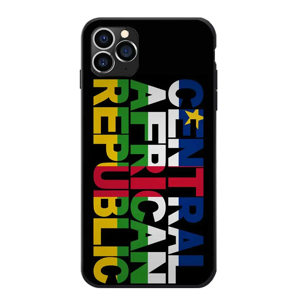 2020 чехлы для телефонов из мягкого ТПУ с флагом Центральной Африки iPhone 5 6 7 8 S XR X Plus