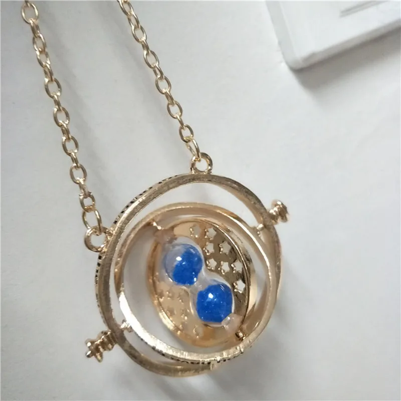 Hot Selling Time Turner Necklace Hourglass Pendant Long Chain Jewelry Fashion Enamel Alloy Toy Trinket Party Cosplay Accessory |