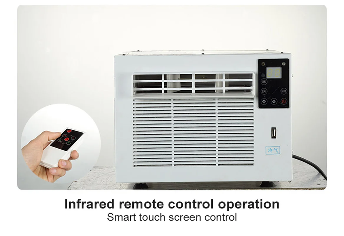 

1100w Desktop Air Conditioner Cold dual use 24-hour timer 2 gear lighting LED control panel With remote control