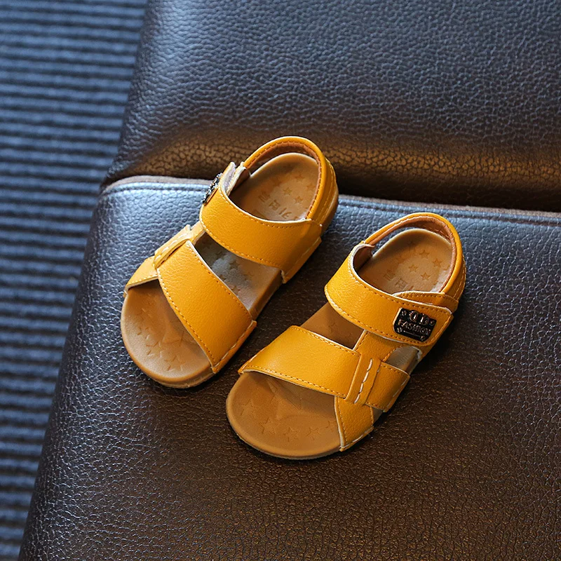

Sandals Girl 2021 Summer Kids Simple Leather Sandals Girls Shoes Cow Muscle Soft Sole Fashion Beach Sandals Wholesale Discount
