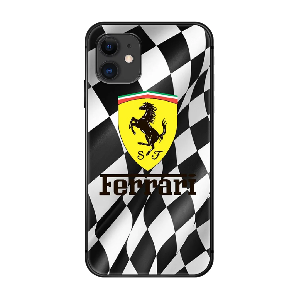 

Ferrari car Phone Case Cover Hull For iphone 5 5s se 2 6 6s 7 8 plus X XS XR 11 PRO MAX black prime trend hoesjes fashion funda