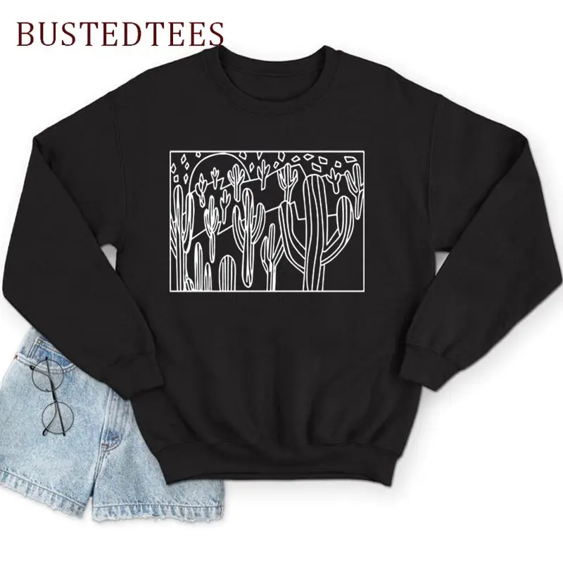 

Cactus Graphic Oversized Sweatshirt Women's Clothing Autumn 2021 Hoodie Pullover Long Sleeve Casual Fashion Streetwear Aesthetic