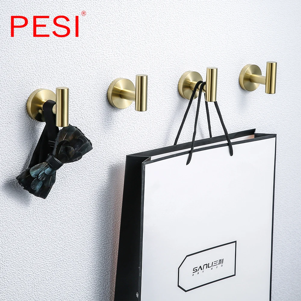 Золотые матовые аксессуары для ванной комнаты набор оборудования вешалка