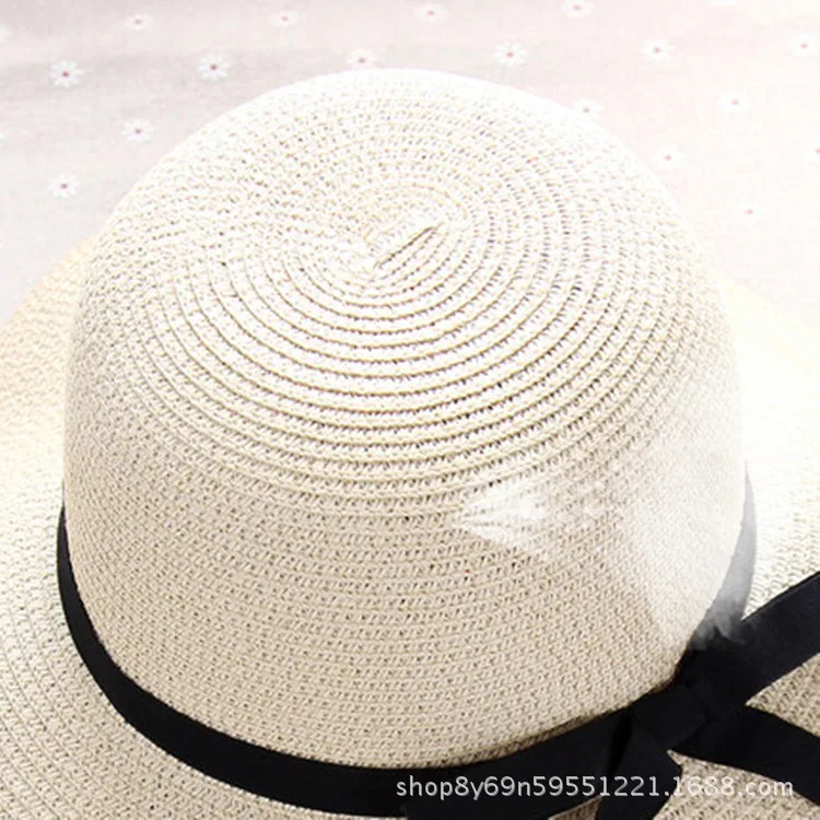 

Summer Straw Hat Women Big Wide Brim Beach Hat Sun Hat Foldable Sun Block UV Protection Panama Hat Bone Chapeu Feminino