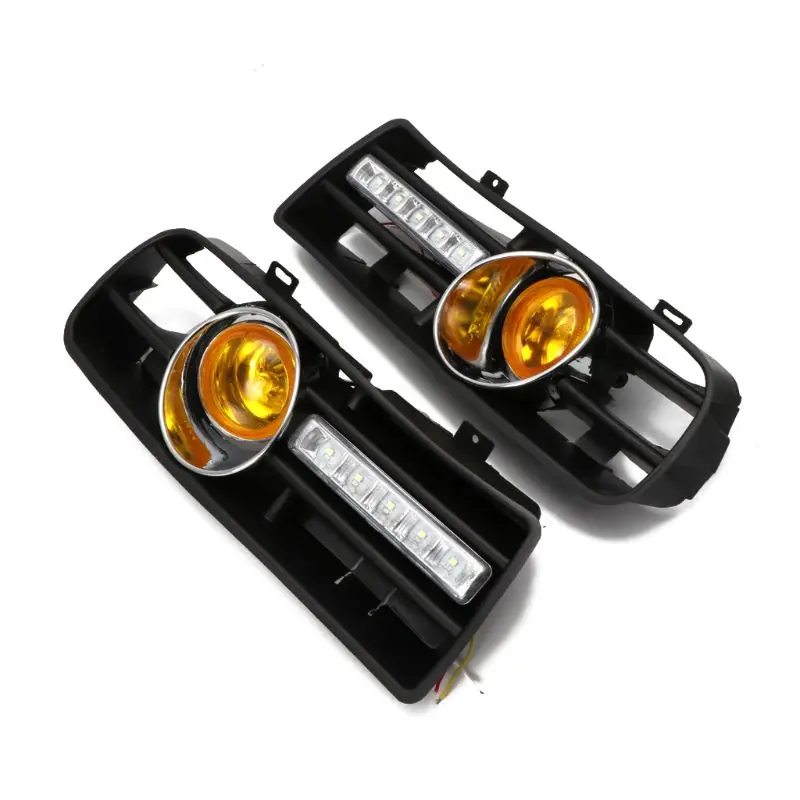 

2021 New One Pair Front Lower Side Bumper Grille With LED Fog Light & DRL Light