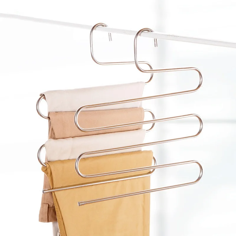Вешалки для одежды s образная форма сушки штанов многослойные хранения взрослых