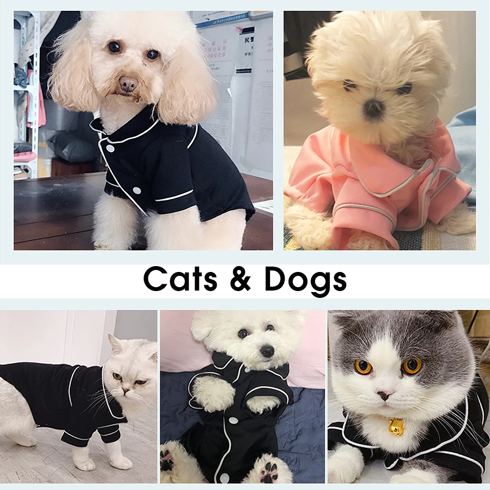 Одежда для сна собак и кошек домашняя одежда маленьких чихуахуа пижама Мопсов