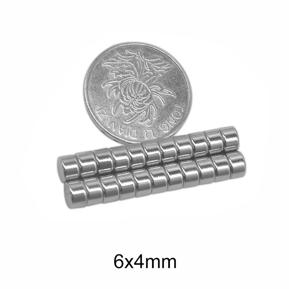 

20 ~ 500 шт 6x4 мм Мини маленький круглый постоянный магнит 6 мм x 4 мм Диск Неодимовый магнит Диаметр 6x4 мм сильные магнитные магниты лист 6*4 мм