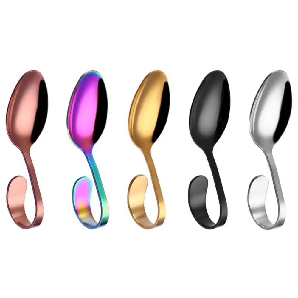 

Stainless Steel Hotel Buffet Kitchen Curved Handle Dessert Soup Spoon Cutlery
