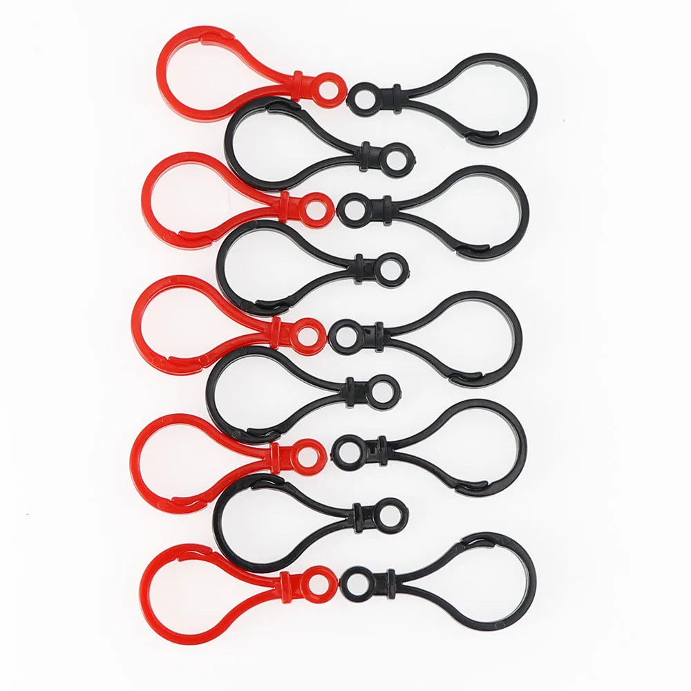 Недорогие пластиковые цветные пряжки в форме лампы 100 шт. карабин застежка сделай