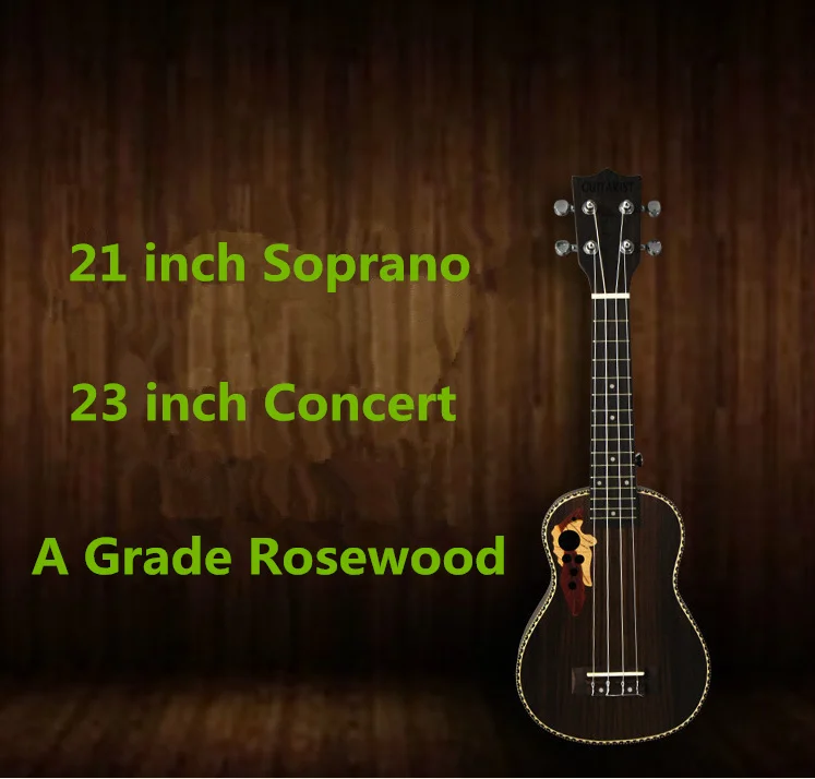 Гавайская гитара укулеле сопрано для концертов Tenor Rosewood 21 23 26 дюймов 4