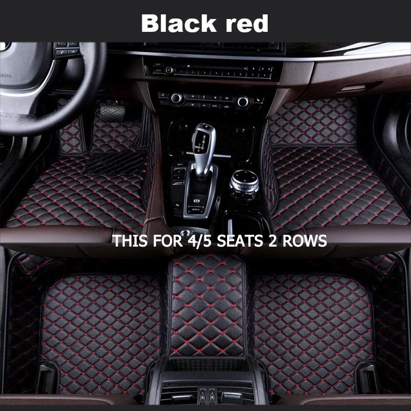 5 seats 2 rows Сделать изготовленный на заказ кожаный автомобильный коврик для Landrover Evoque RANGE ROVER велар(Land ROVER RANGE ROVER Discovery 3/4/5 freelander 2 Discovery Sport коврики для ног - Название цвета: 5 seats 2 rows