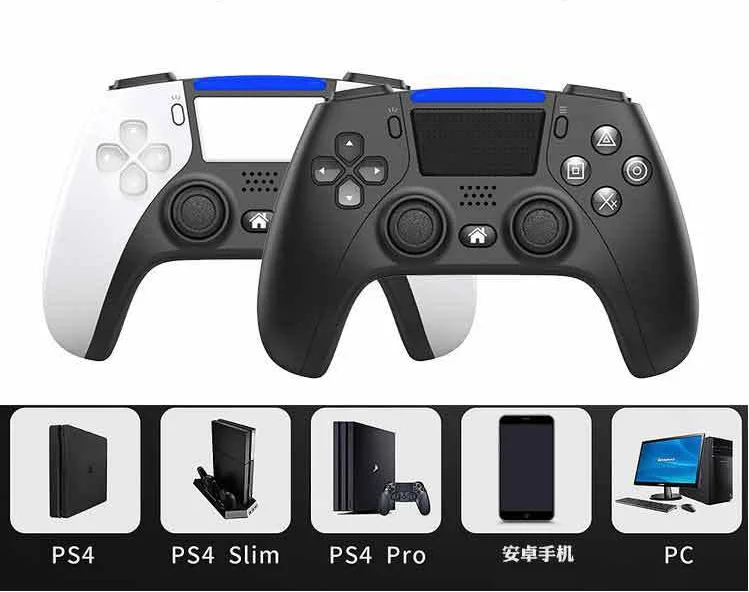 

Беспроводной игровой Bluetooth-контроллер для консоли PS4, 6-осевой геймпад с двойной вибрацией для ПК/телефона Android, Джойстики, геймпад