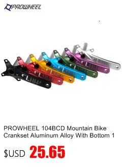 PROWHEEL 104BCD шатун для горного велосипеда алюминиевый сплав с дном 170 мм 175 мм MTB велосипедный Кривошип с осью 1x11Speed запчасти для велосипеда