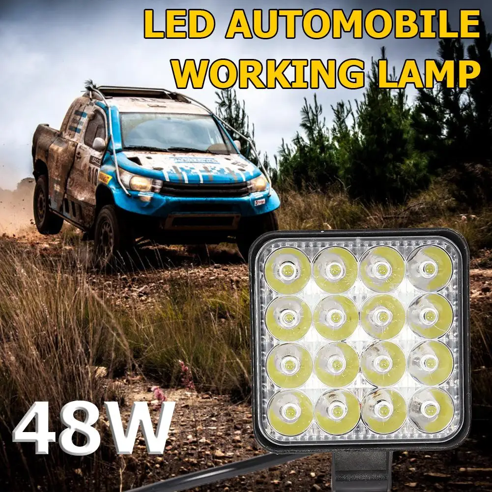 16LED рабочий светильник 48 Вт 2880LM 6500K IP67 водонепроницаемый пыленепроницаемый