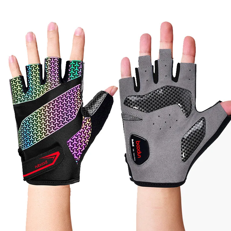 Перчатки мужские мотоциклетные дышащие митенки с открытыми пальцами летние |