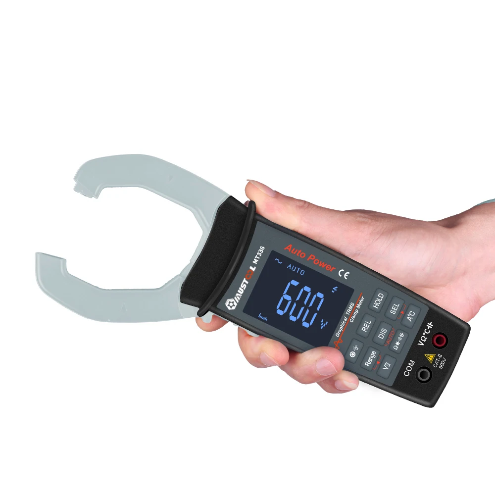 Mutool MT336 600V Цифровой клещи переменного/постоянного тока Напряжение True RMS Авто