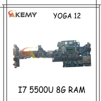 akemy zips3 la a342p for lenovo thinkpad yoga 12 laptop motherboard fru 00ht707 01ay506 cpu i7 5500u 8g ram 100 test work