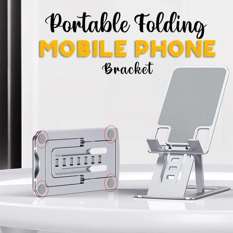 

Portable Folding Mobile Phone Bracket Adjustable Phone Holder Stand for IPhone Ultra IPad Tablet Foldable Metal Holder for Desk