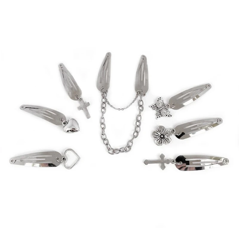 

Женские металлические заколки для волос, винтажные подвески, головной убор в стиле хип-хоп Y2K, нескользящая шпилька для волос в стиле ретро, ...