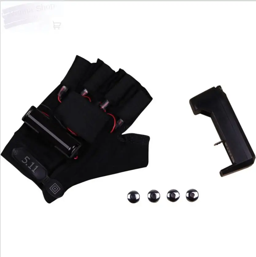 DJ Клубные красные светло зеленые лазерные перчатки для светодиодных светящихся