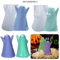diy crystal silicone mold halloween series stereo ghost model 3d ghost silicone resin mold for jewelry making