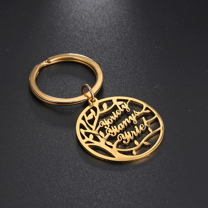 Lemegeton Брелок Древо жизни персонализированные брелки с именем на заказ для женщин