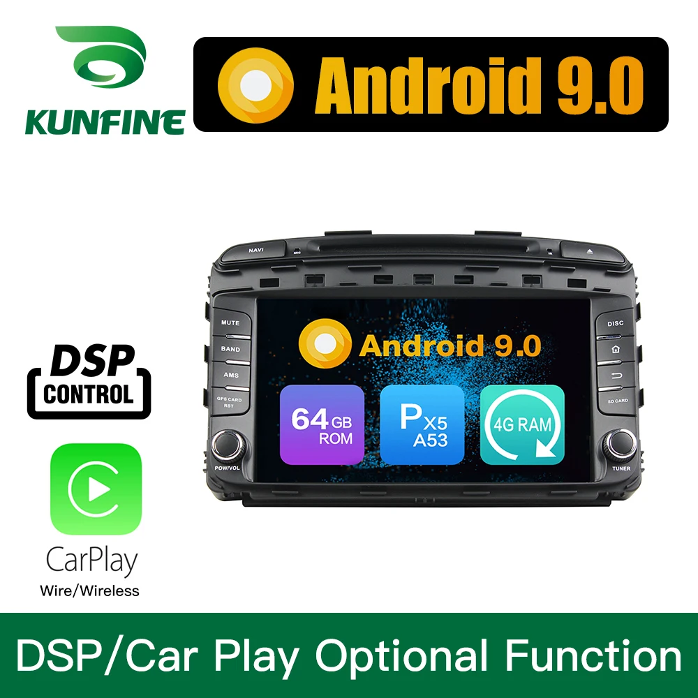 Android 9 0 Восьмиядерный 4 Гб ОЗУ 64 ПЗУ автомобильный DVD gps мультимедийный плеер