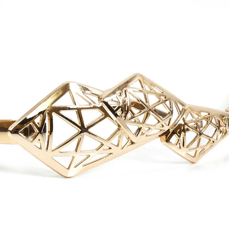 Новый дизайнерский пояс с пряжкой спереди на талии для женщин металлический