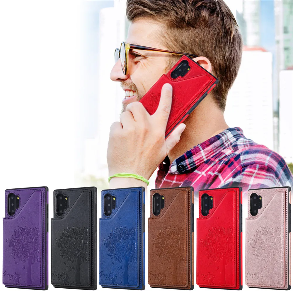 For Samsung Galaxy Note10+ 5G S10 S9 S8 Plus Case Leather Flip Wallet Card Cover S10E Note 10 9 8 Fundas | Мобильные телефоны и