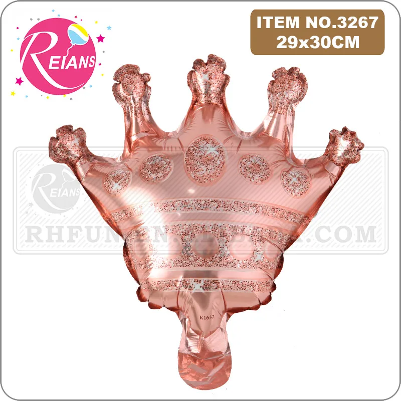 

Розовые золотые черные шары с короной