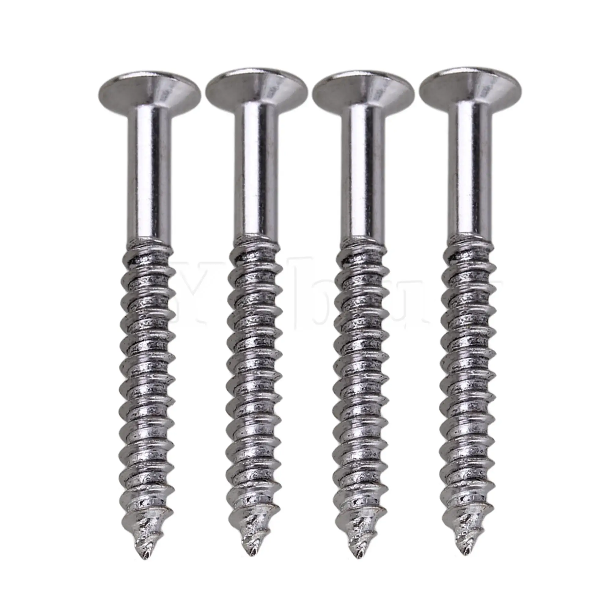 

4 шт., хромированные крепежные винты для гитар 4,5x0,9 см