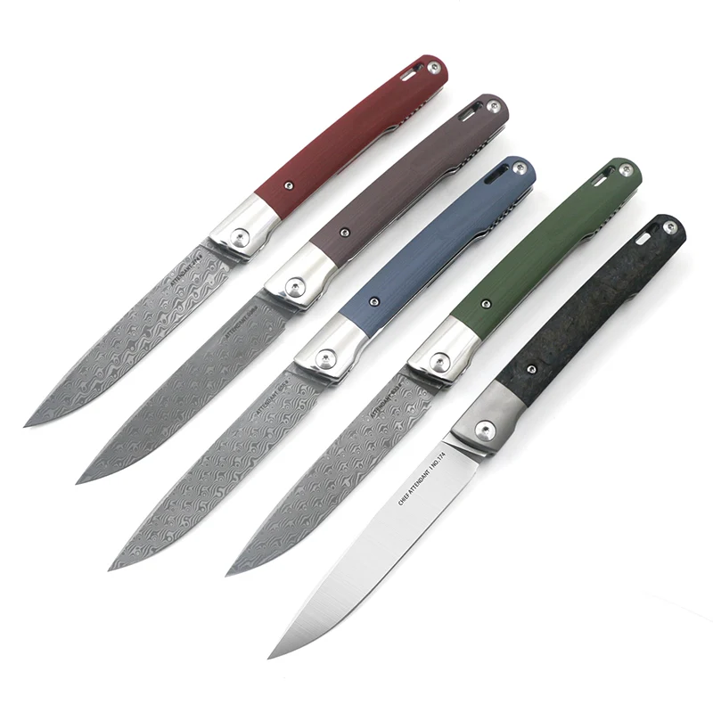 spesifikasi Nimoknives & Fat Dragon Original Desain M390 Pisau TC4 Titanium Alloy + Serat Karbon Menangani Keramik Bearing EDC Survival Knife